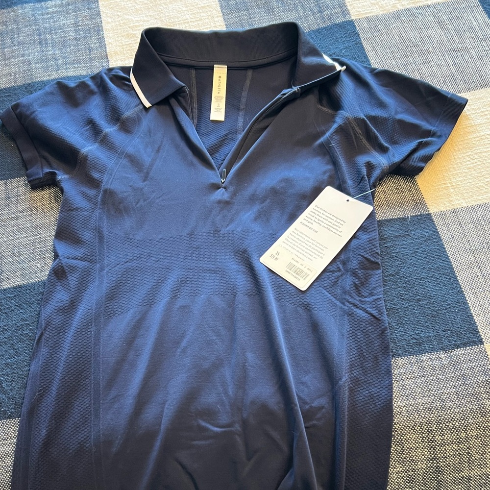 Athleta zip up polo